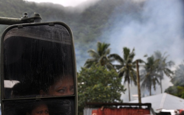 Relief efforts in Pago Pago