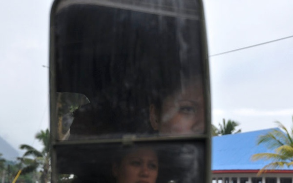 Relief efforts in Pago Pago