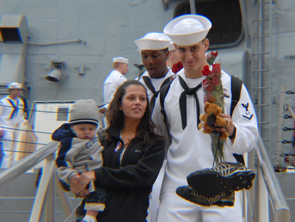 Carr Sailors return home from deployment