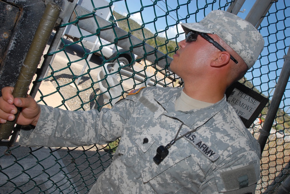 Guantanamo military police keep watch