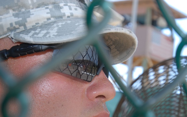 Guantanamo military police keep watch