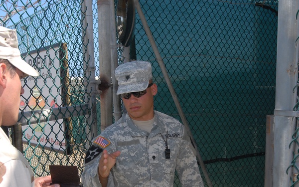 Guantanamo military police keep watch