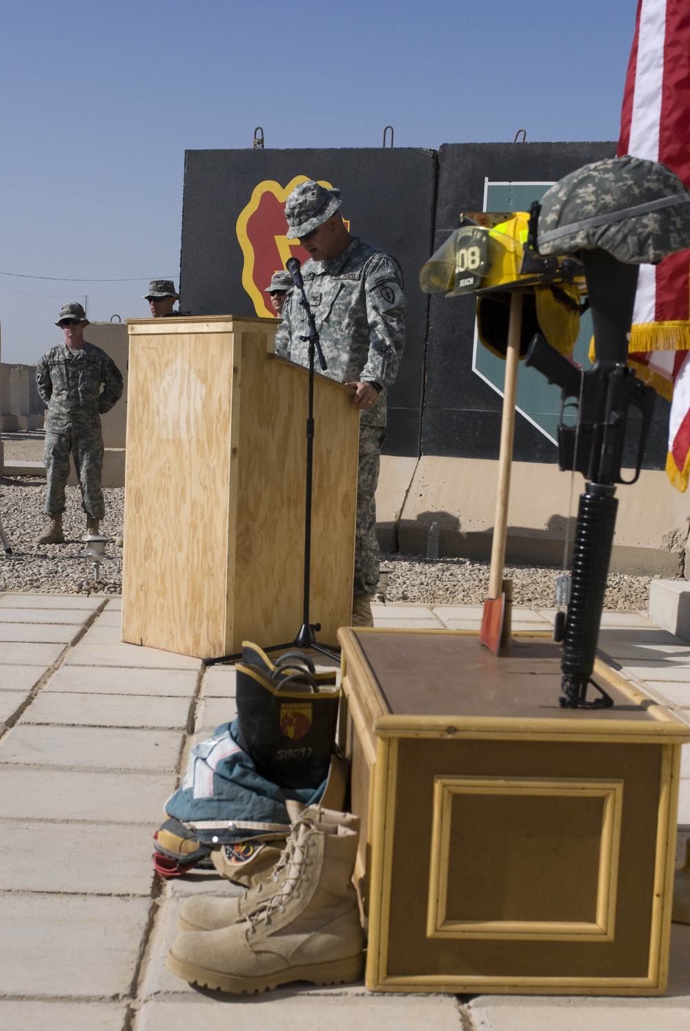Soldiers Mark Eighth Anniversary of September 11 Terror Attacks.