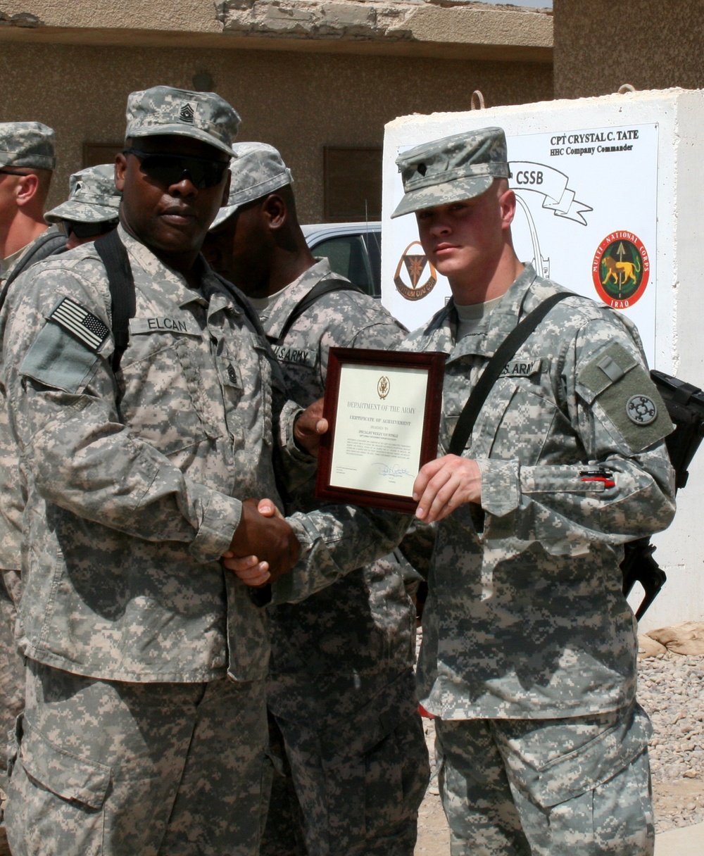 Recognized for achievement