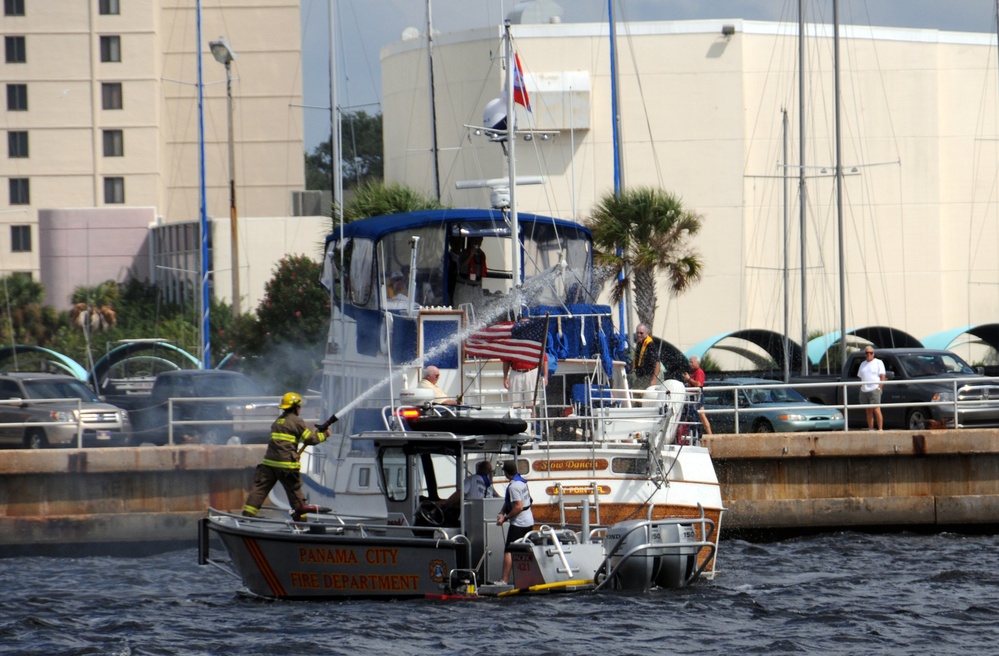 Joint Exercise With the U.S. Coast Guard Auxiliary and Panama City Fire Department