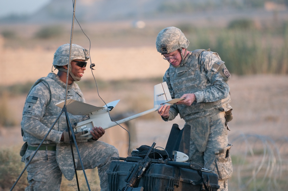 Launching the Raven Unmanned Aerial Vehicle