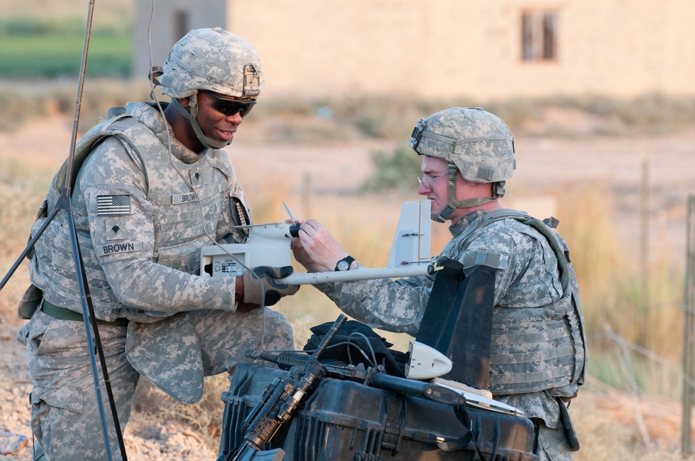 Launching the Raven Unmanned Aerial Vehicle