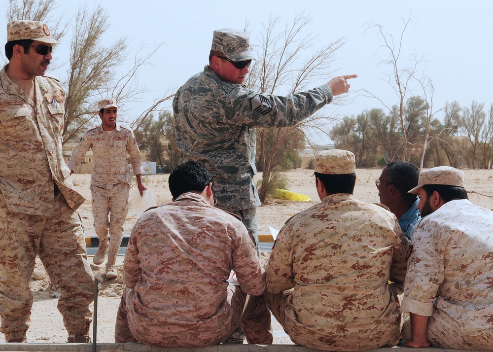 Host Nation Members Receive Security Forces Training From 386th ESFS