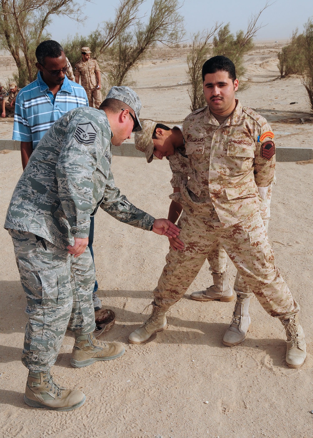 Host Nation Members Receive Security Forces Training From 386th ESFS