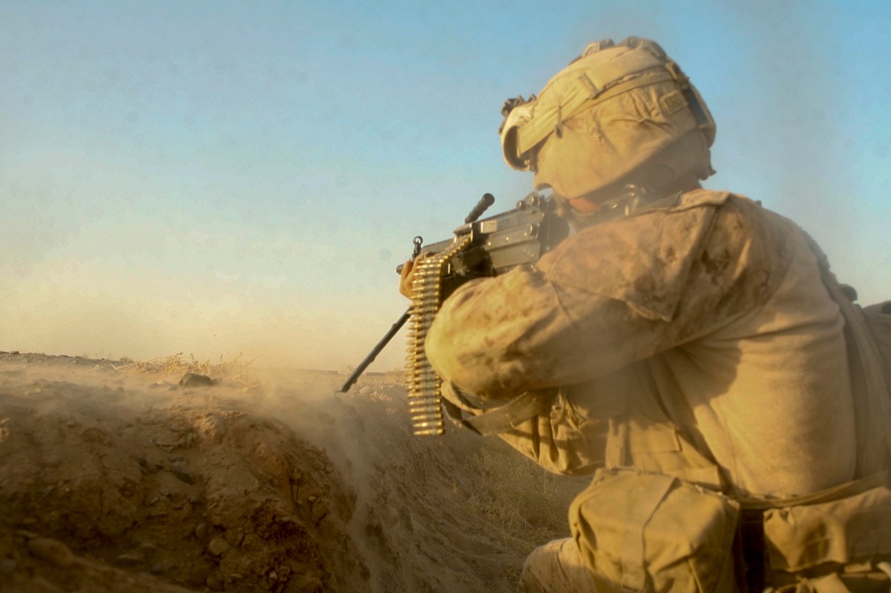 Marines Light It Up As Sun Sets on Insurgents