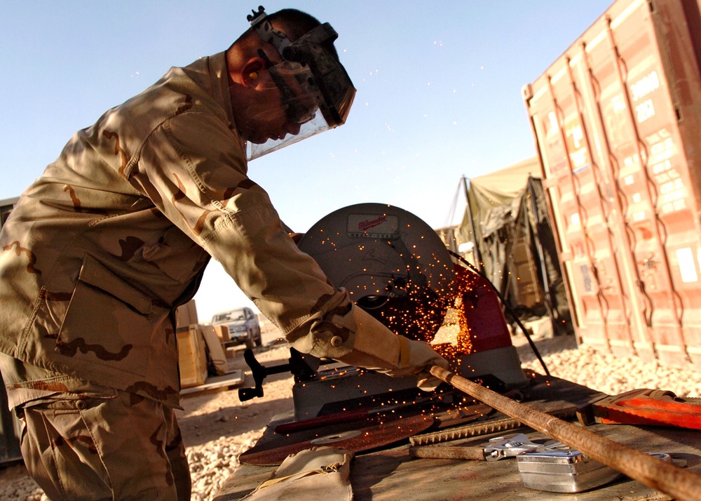 NMCB-74 Seabees Cut Rebar