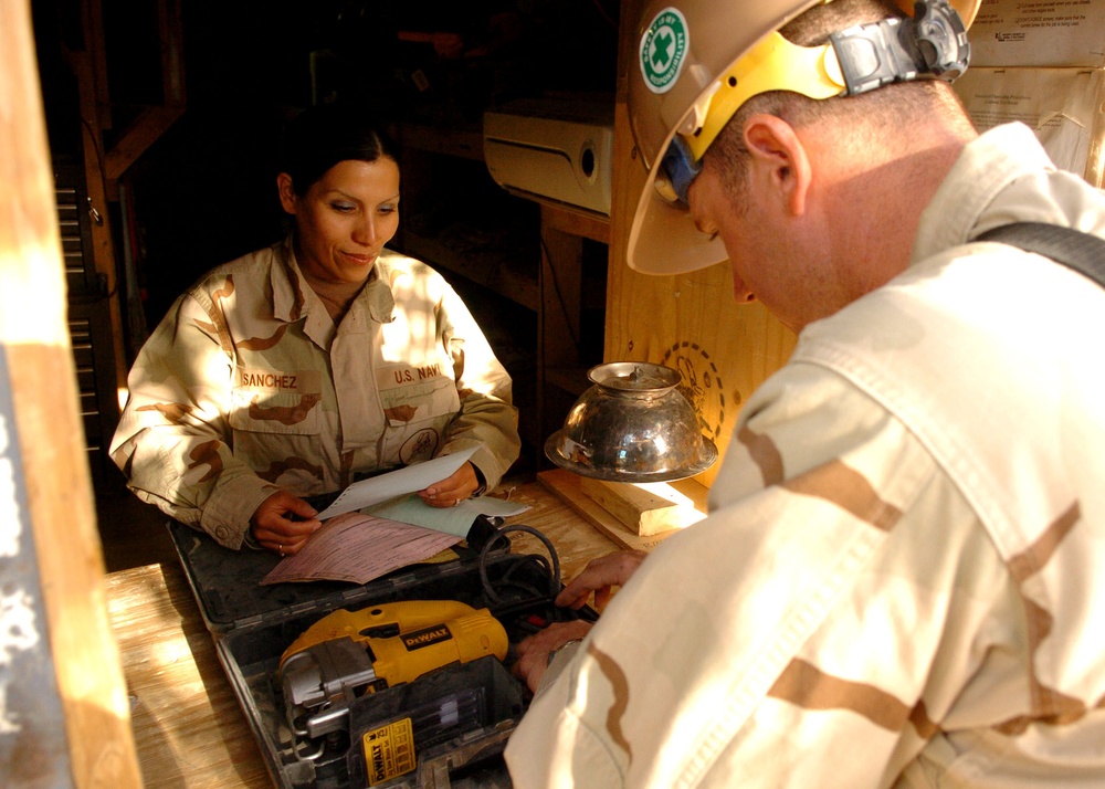 NMCB-74 Command Tool Room at Work