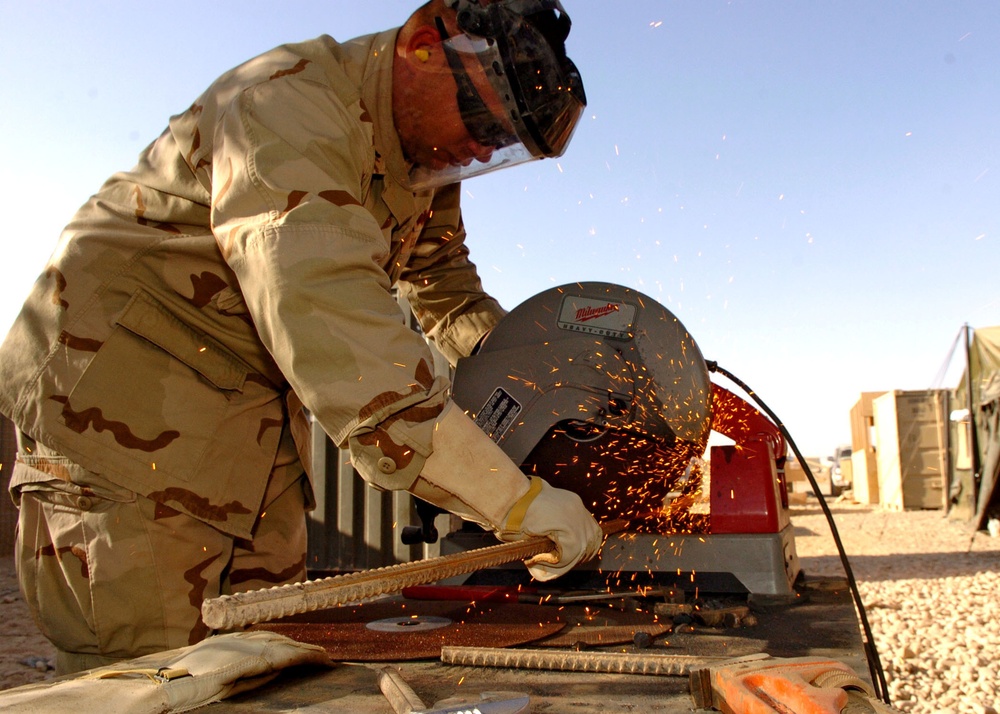 NMCB-74 Seabees Cut Rebar