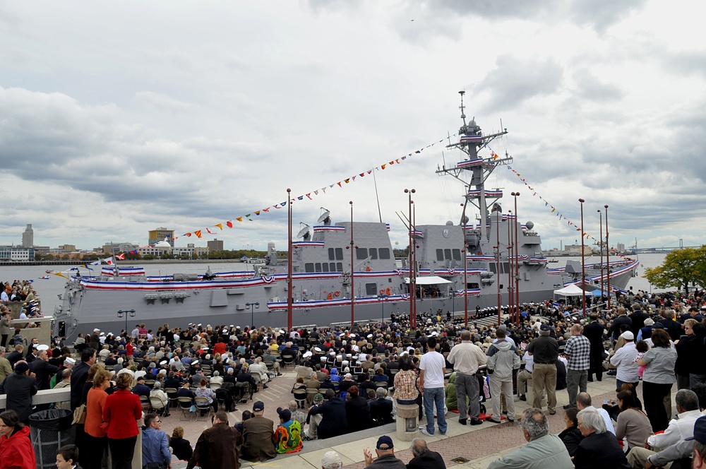 USS Wayne E. Meyer dedication ceremony