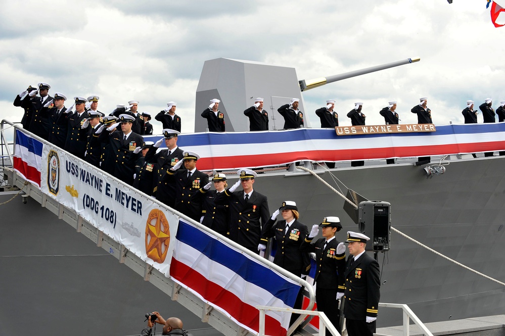 USS Wayne E. Meyer dedication ceremony