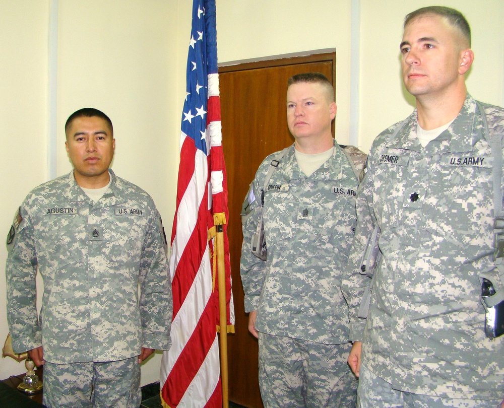 541st CSSB conducts first promotion since arrival in Iraq