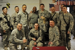 Wounded warrior reunited with comrades