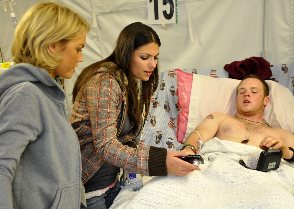 Ambassadors of Hollywood visit wounded Soldiers, Afghans