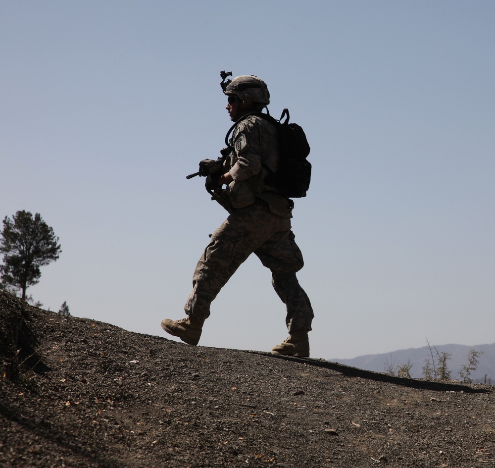 Soldiers Patroling the Countryside