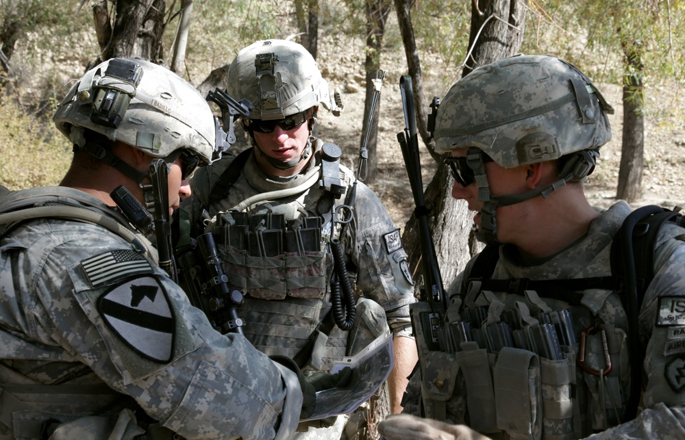 Soldiers Patroling the Countryside