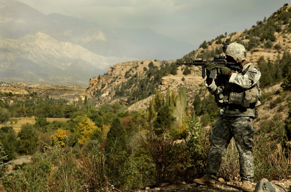 Soldiers Patroling the Countryside