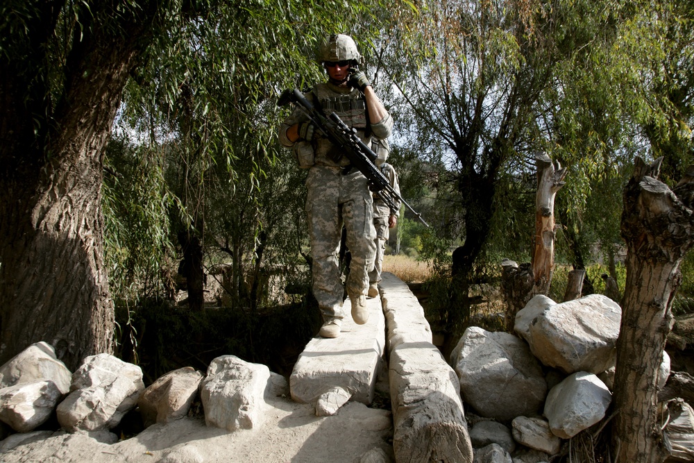 Soldiers Patroling the Countryside