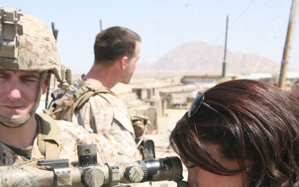 NFL cheerleaders pep up Marine team in Afghanistan
