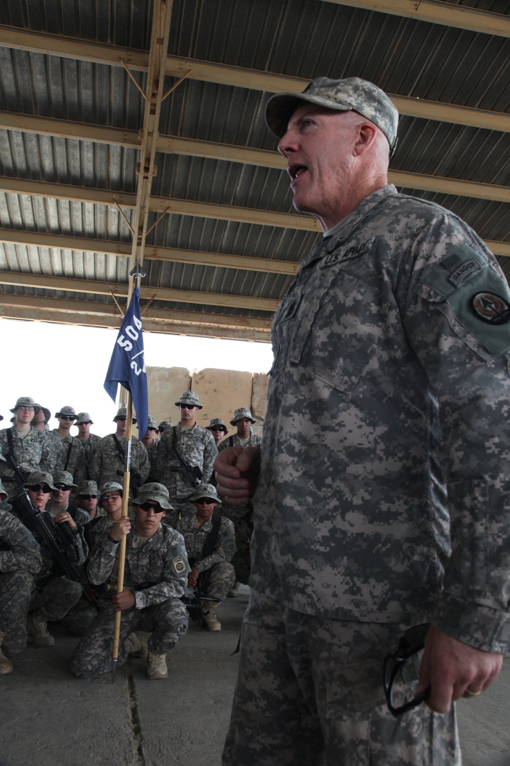 Command sergeant major visits Camp Ramadi