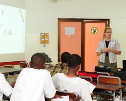 Tri-Service Nursing Team Building Professional Language Skills in Djibouti