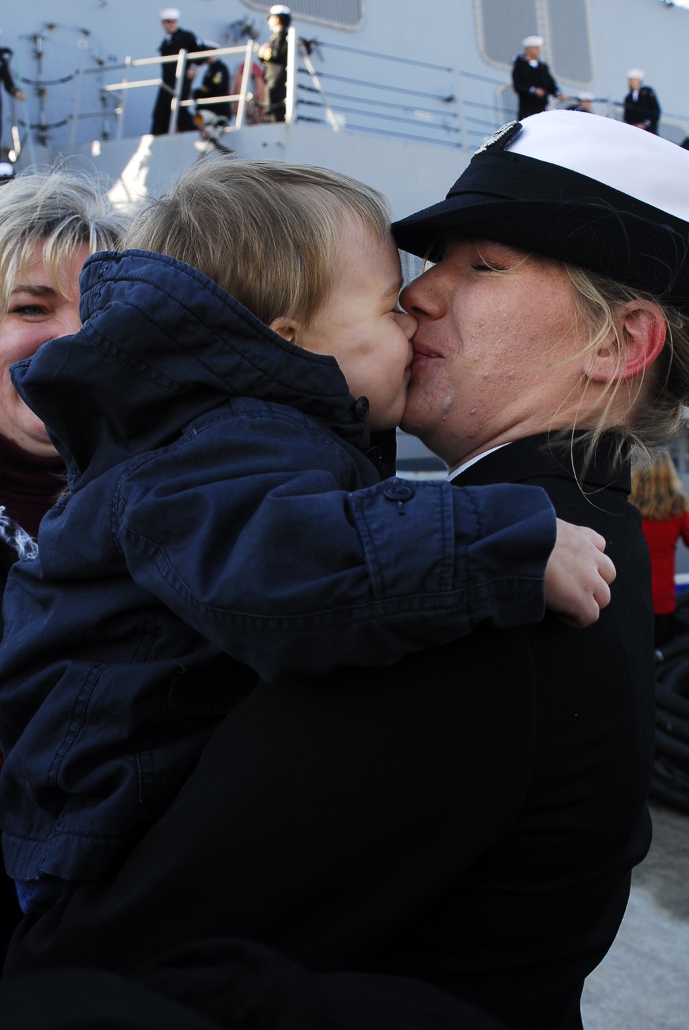 USS James E. Williams returns to port