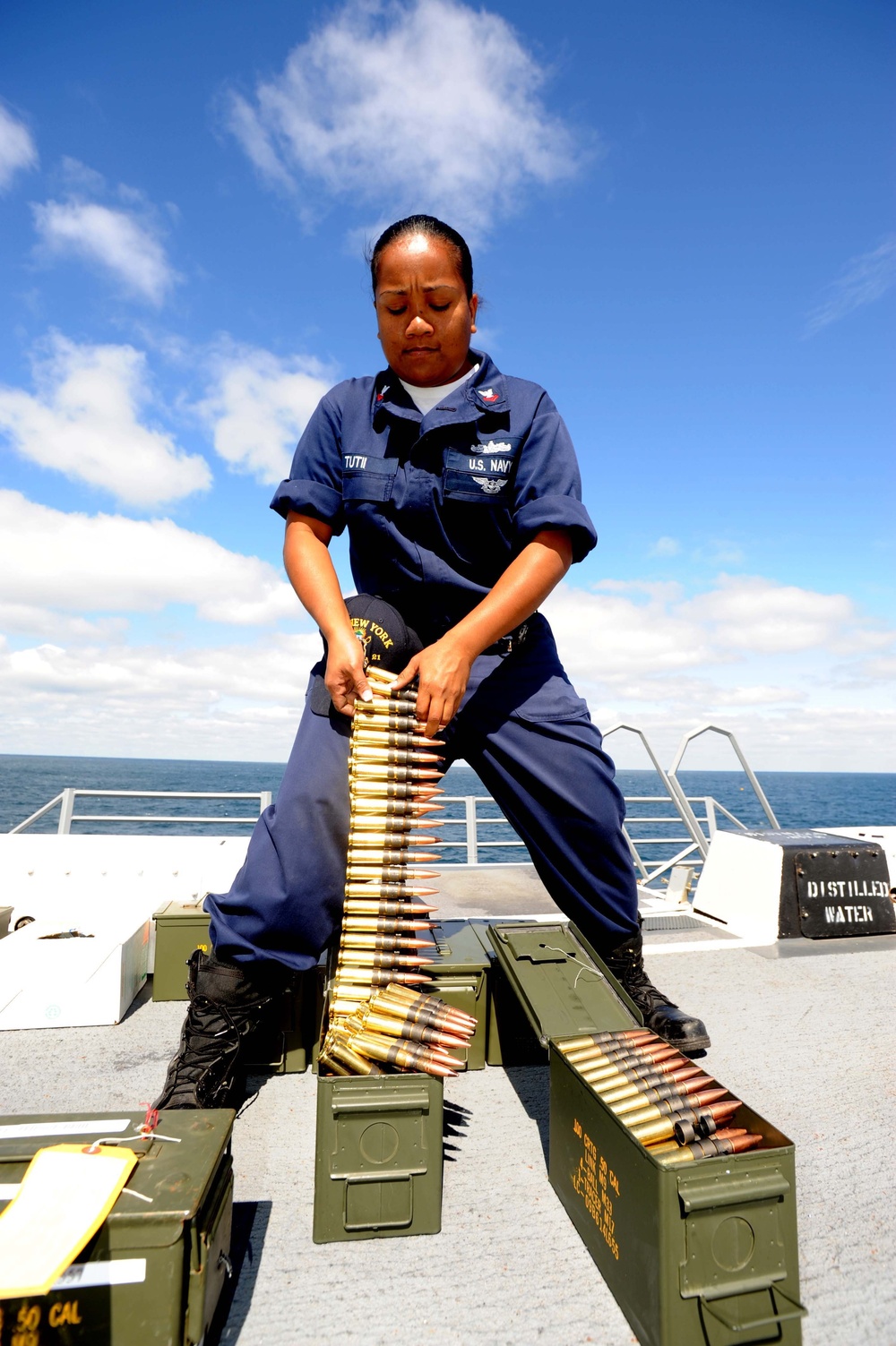 Precommissioning Unit New York sailors keep busy during sea trials