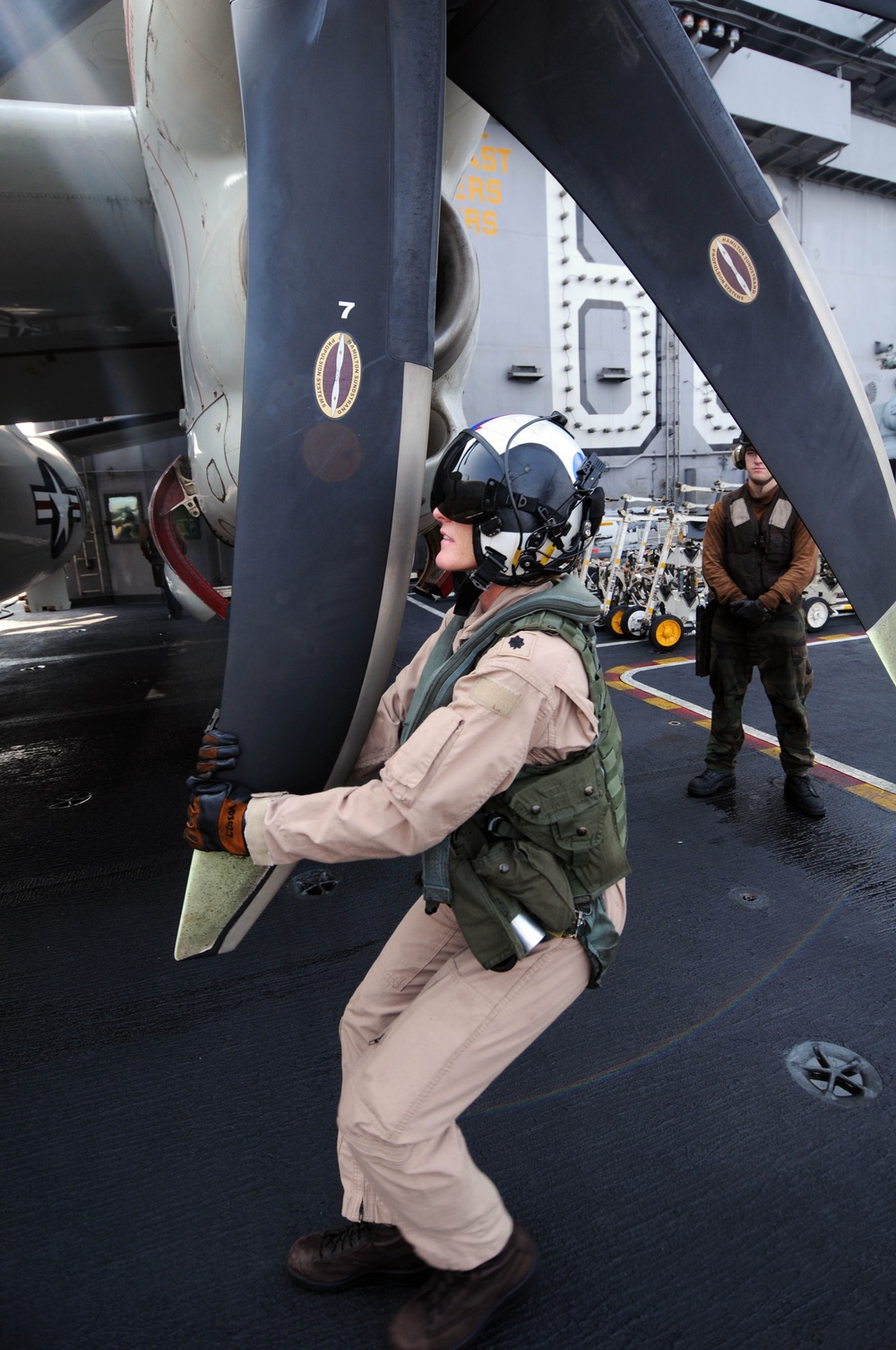 Flight operations aboard USS Nimitz