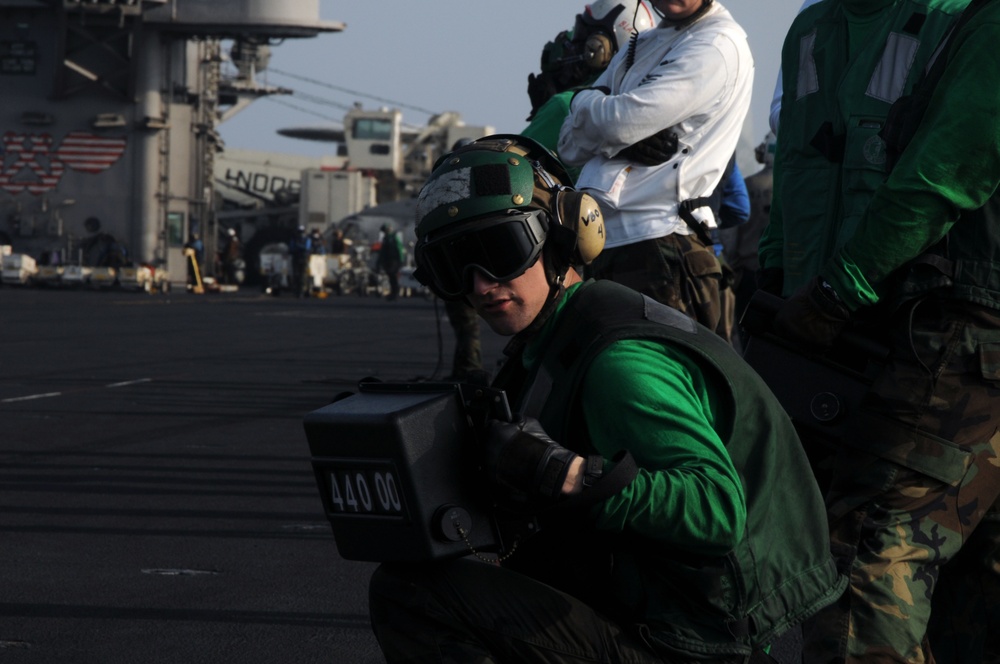 Flight operations aboard USS Nimitz