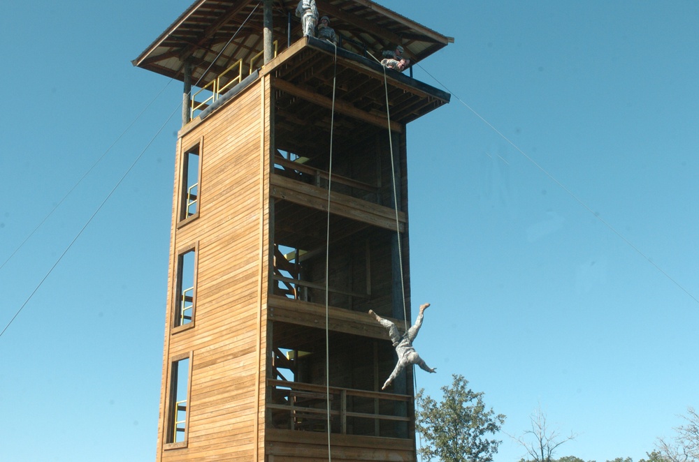 Future soldiers rappel