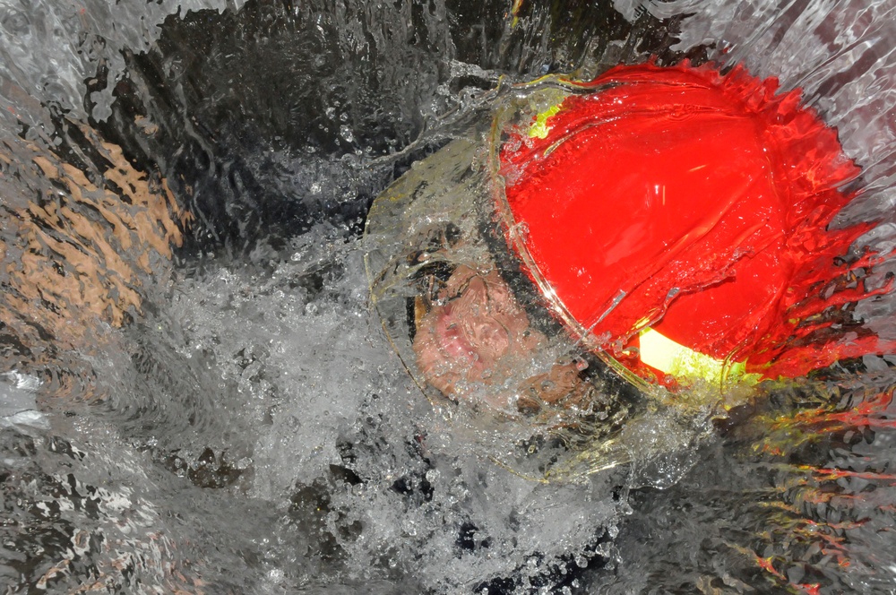 Patching a Pipe During Damage Control Training