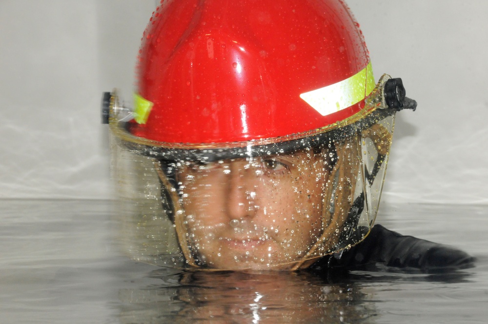 Patching a Pipe During Damage Control Training