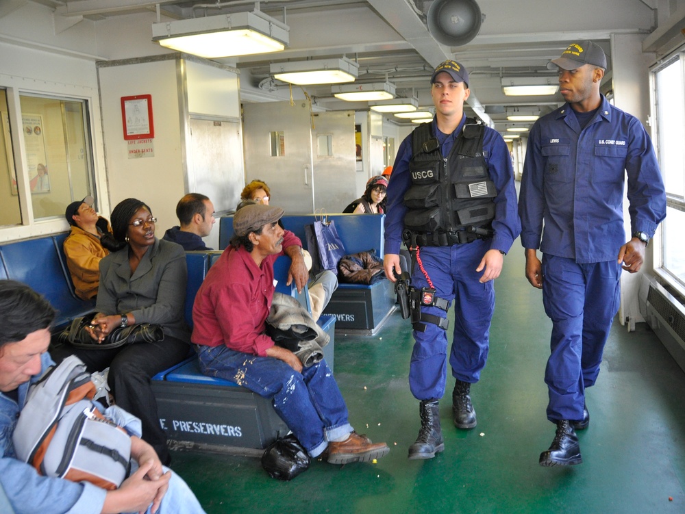 Coast Guard Conducts Ferry Sweeps for Obama Visit to NYC