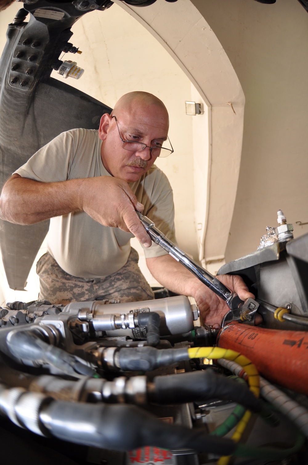 Aviation mechanics keep Army flying along