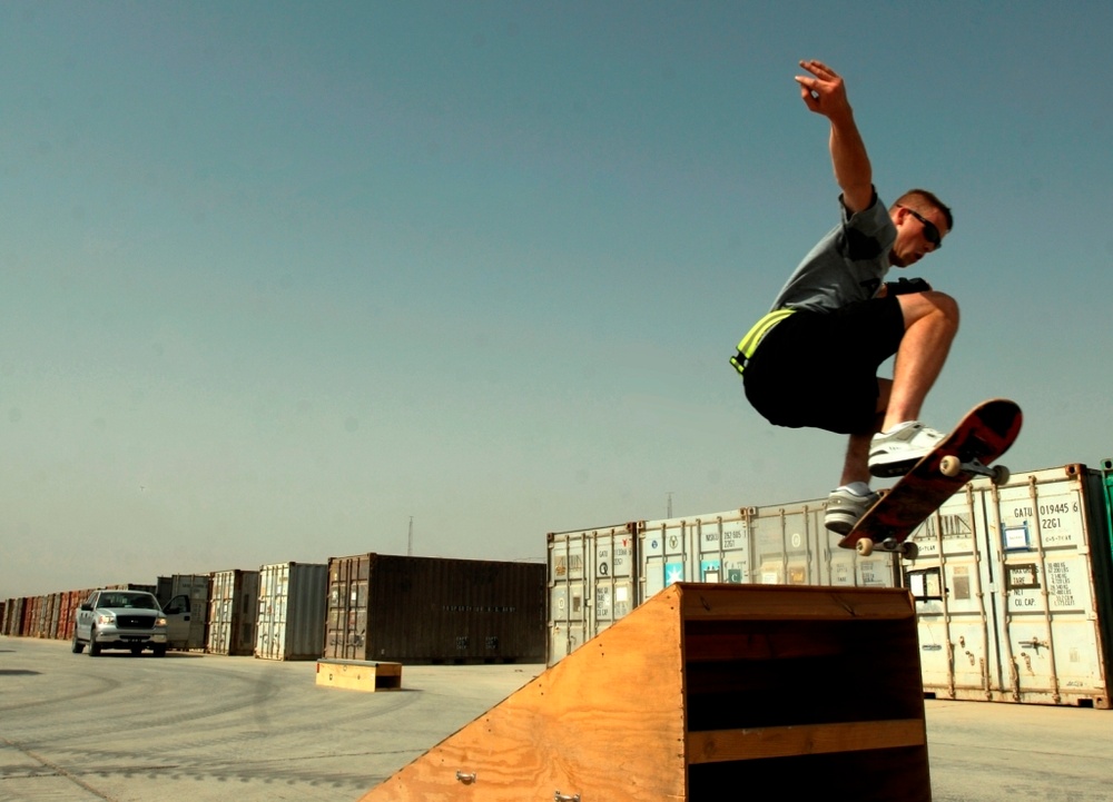 A momentary release from gravity: how one Soldier uses his skateboard to relieve stress