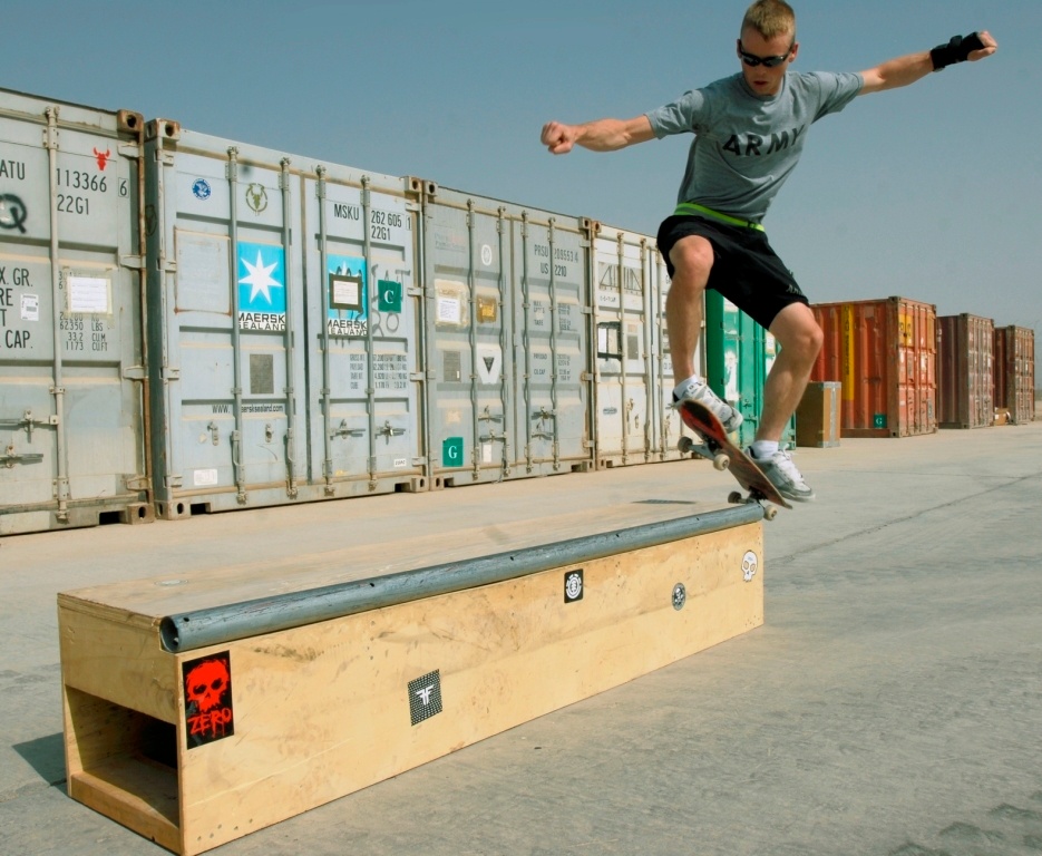 A momentary release from gravity: how one Soldier uses his skateboard to relieve stress