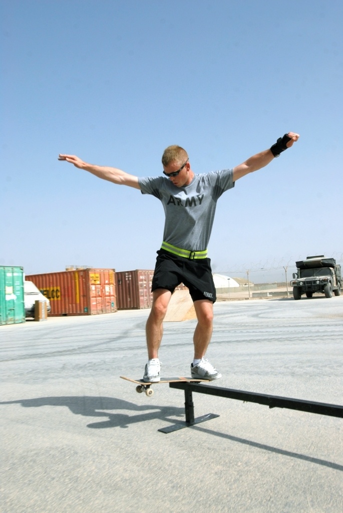 A momentary release from gravity: how one Soldier uses his skateboard to relieve stress