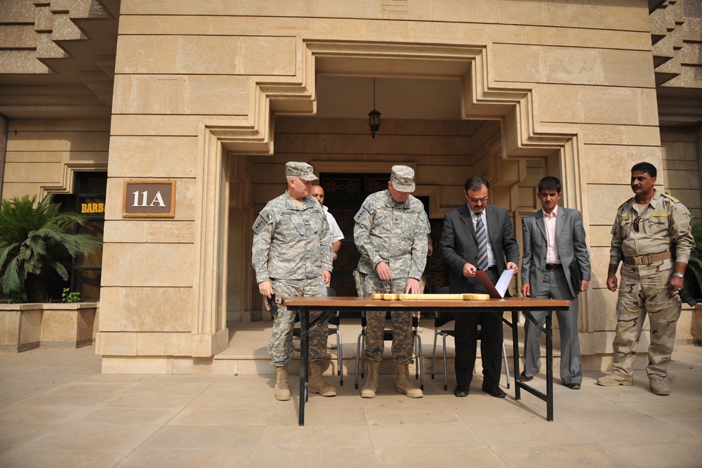 Two Baghdad Properties Transfered to the Government of Iraq