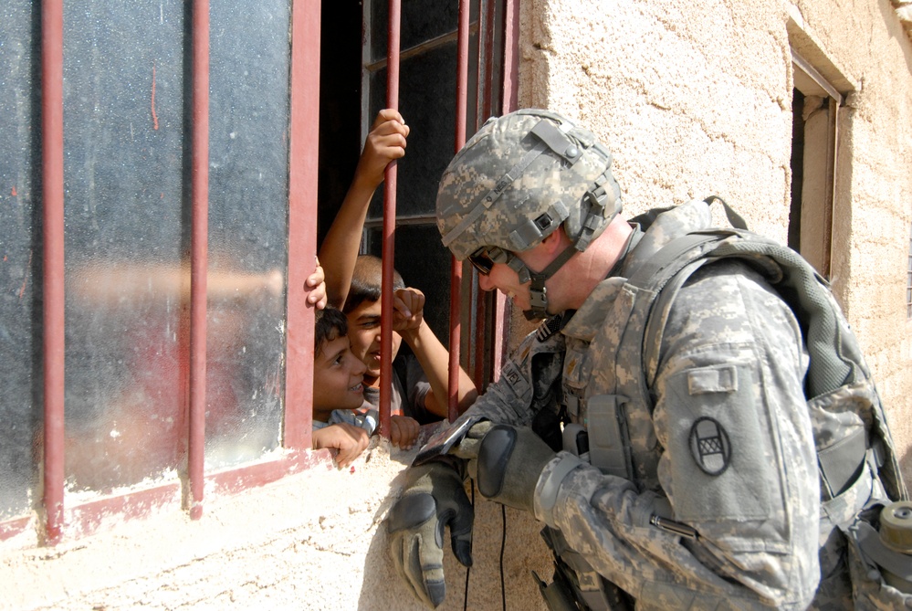 Soldiers deliver school supplies