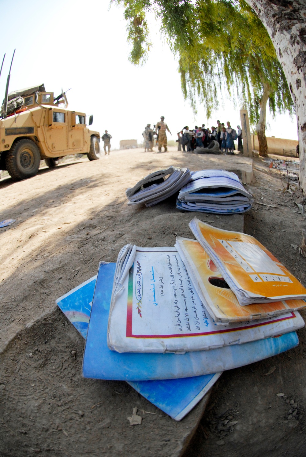 Soldiers deliver school supplies