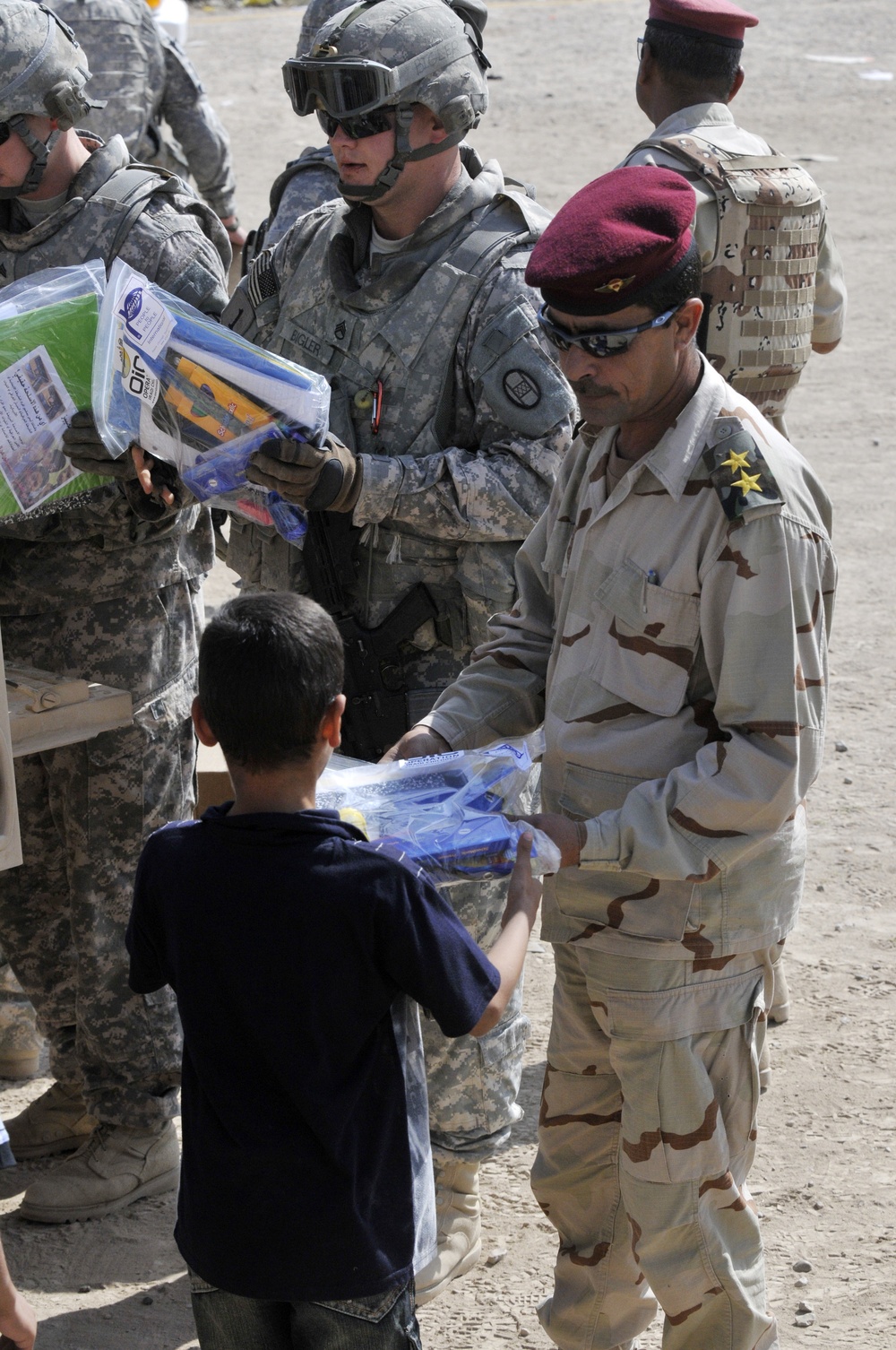 Soldiers deliver school supplies