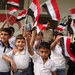 Iraqi Children Wave Iraqi Flags