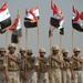 Iraqi soldiers rehearse for graduation