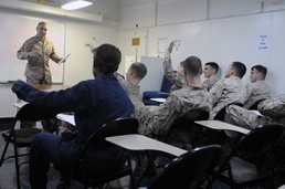 Marines mentor Sailors onboard Wasp
