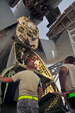 KC-10 Maintainers Work around the Clock in Southwest Asia