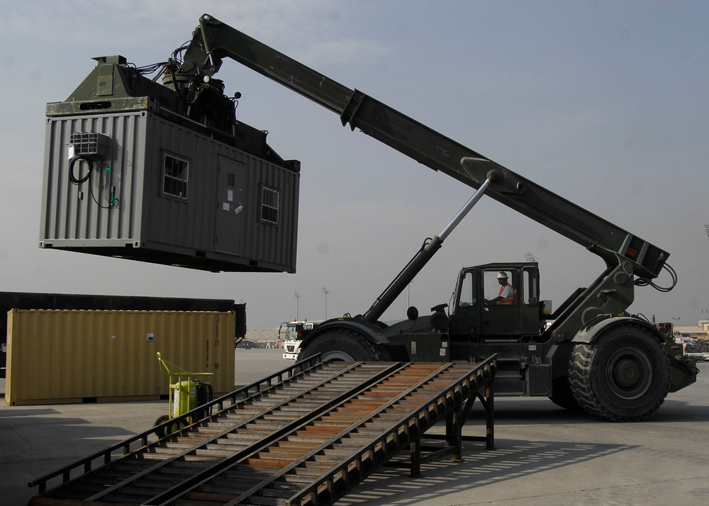 Airmen and Soldiers provide transportation for new offices